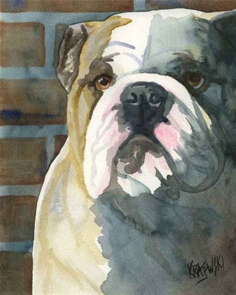 Bulldog Art Print Of Original Watercolor Painting 11x14 About The