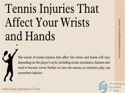 Tennis Injuries That Affect Your Wrists And Hands Ppt