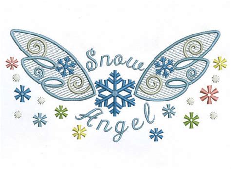 Instant Download Snow Angel Baby Cloth Decor Embroidery Etsy