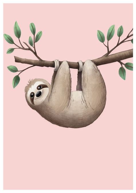Pin By 秉軒 蔡 On Home Wall Art Sloth Art Sloth Illustration Sloth