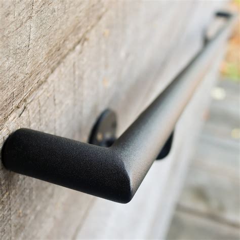 Custom Length Skinny Round Metal Handrail With Square Returns Ada Co