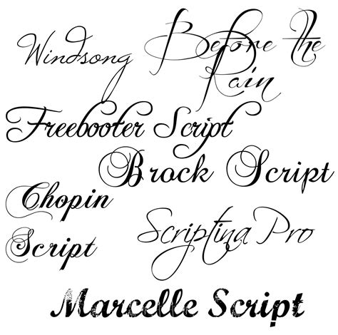 12 Different Types Of Calligraphy Fonts Images Different
