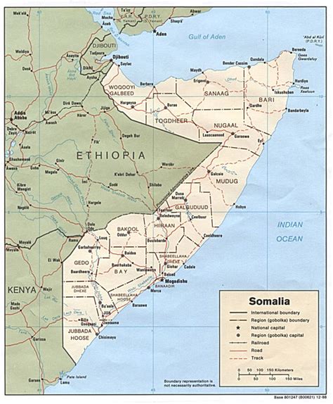 Detailed Political And Administrative Map Of Somalia Somalia Detailed