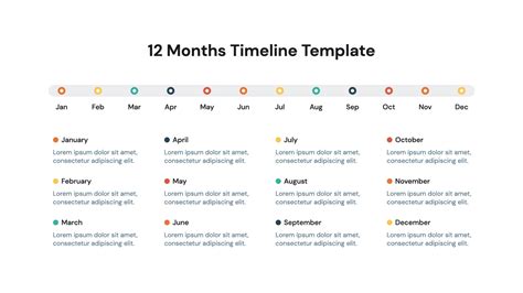 12 Months Timeline Powerpoint Template Free Download Now