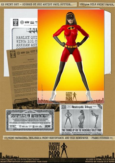 The Incredible Violet Parr Sexy Art Print Set Etsy