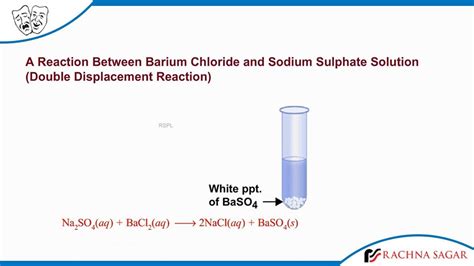 A Reaction Between Barium Chloride And Sodium Sulphate Solution Double Displacement Reaction