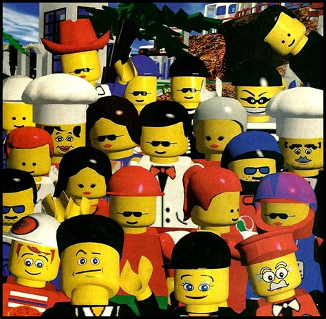 Some Of The Characters On Lego Island