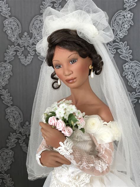 Eternal Love Titus Timescu Porcelain Doll 21” Ashton Drake Bride Dolls Wedding Dresses Lace