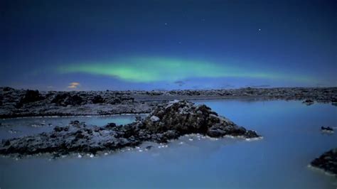 Blue Lagoon Iceland With Northern Lights Youtube