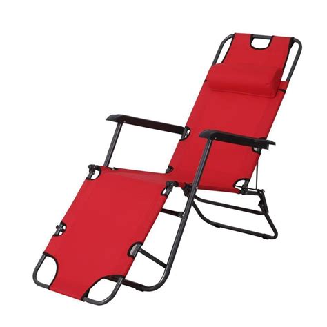 Chaise Longue Transat 2 En 1 Pliant Inclinable Multiposition Rouge Transat Fauteuil Et Hamac