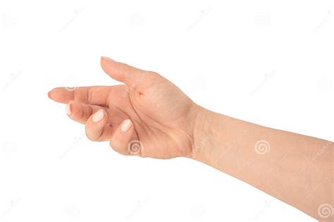 Beautiful Female Hand With Mature Skin Open Palm Up An Empty Space