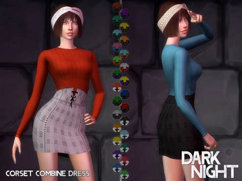 The Sims Resource Corset Combine Dress