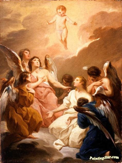 Seven Angels Adoring The Christ Child Artwork By Pierre Subleyras Oil