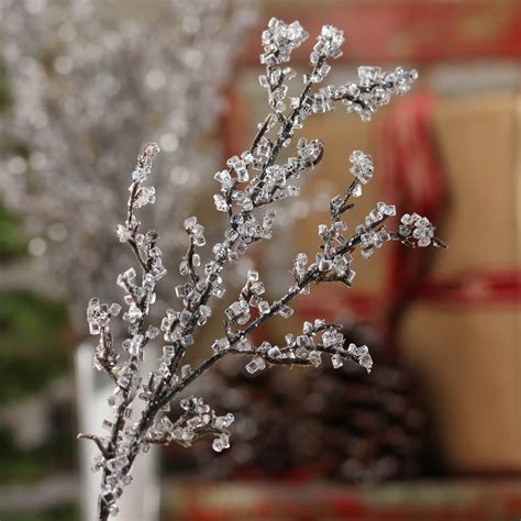 Package Of Artificial Ice Look Twig Branches Accent Picks For Christmas Flower Arrangements