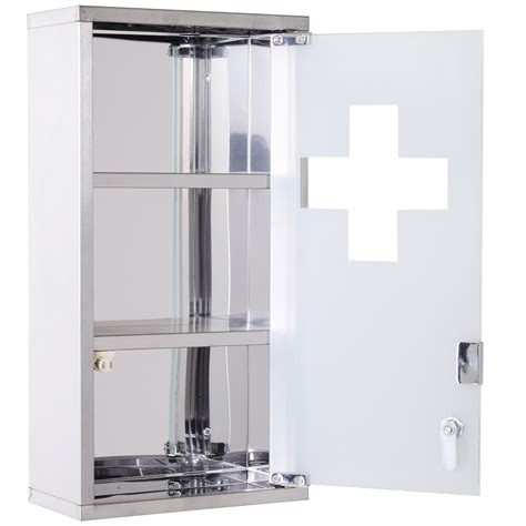 This trent lockable medicine cabinet is a great option for people who take a lot of different prescription medications. Wall Mounted Medicine Cabinet 2 Keys First Aid Box ...