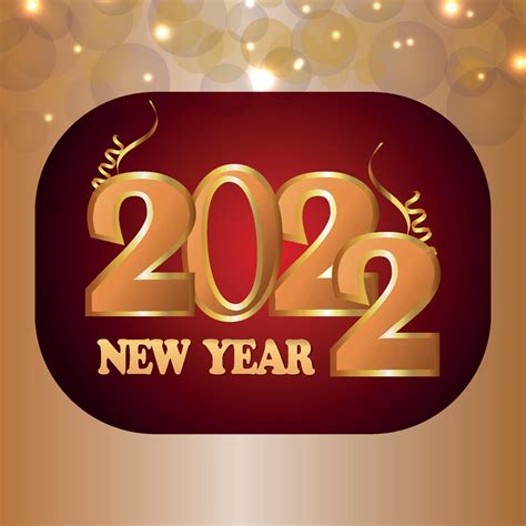 Happy New Year 2022 Invitation Card With Creative Text Effect 2289148