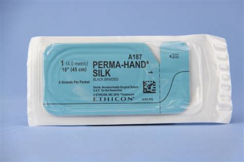 Ethicon Suture A187h 1 Silk Black 6 X 18 Strands 6 Strands Per