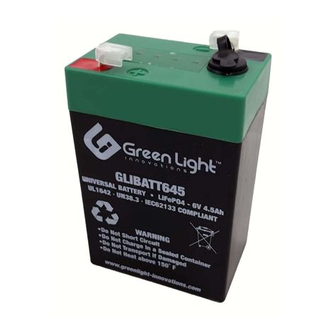 Universal 6v 45a Lithium Ion Battery Green Light Innovations