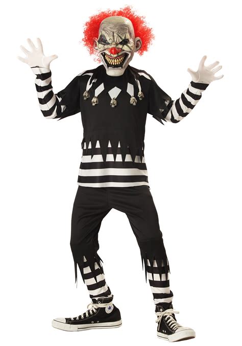 Kids Psycho Clown Costume Boys Halloween Scary Clown Costumes