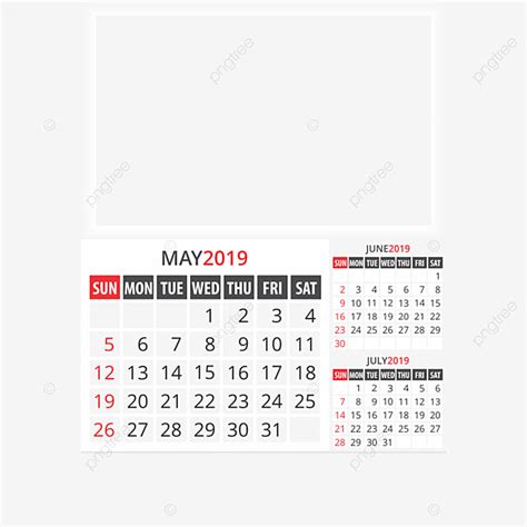 Wall Calendar May 2019 Template For Free Download On Pngtree