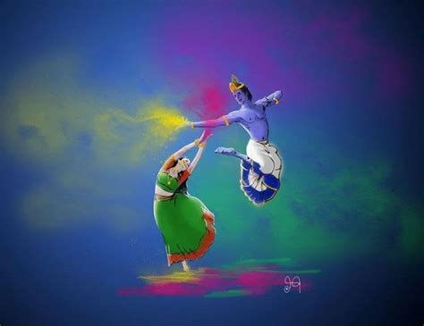 Radha ka rang aur kanha ki pichkari, pyar ke rang se rang do duniya sari, ye rang na jaane koi jaat na koi boli, badhayi ho aapko rang bhari holi!! Holi 2019 Radha Krishna Images HD Wallpapers Photos ...