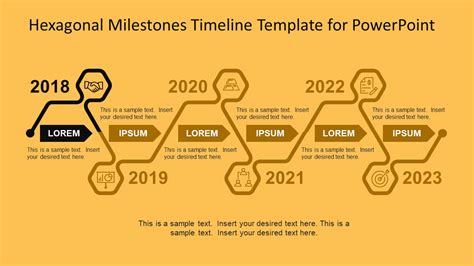 Hexagonal Milestones Timeline Template For Powerpoint Slidemodel