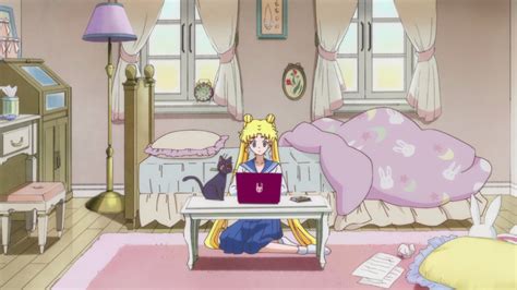 Anime Living Tsukino Usagis Bedroom Bishoujo Senshi Sailor Anime Room Sailor Moon
