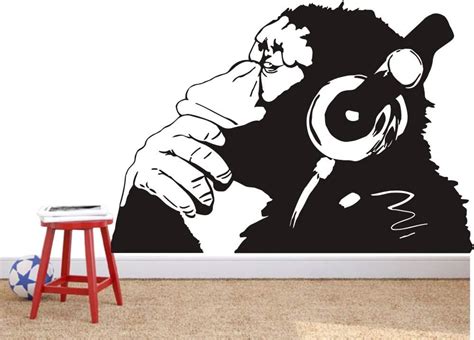 Banksy Vinyl Wall Decal Street Graffiti Monkey Wear