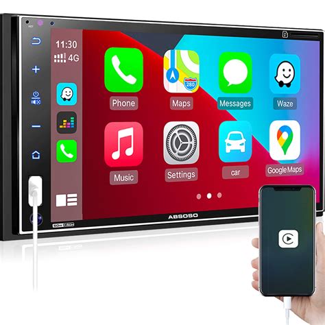 Buy Double Din Car Stereo Apple Carplay Absoso 7 Inch Hd Full Touch