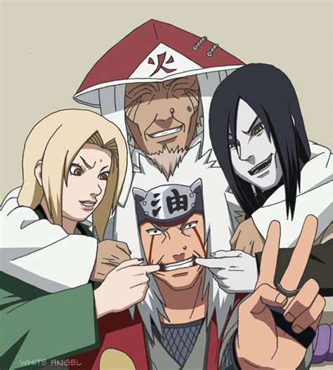 I Love This Team Jiraiya Tsunade Orochimau And Hiruzen Sensei