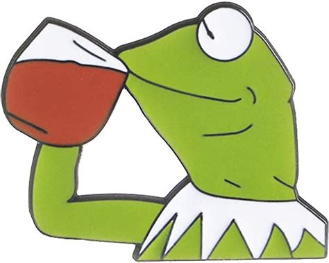 Fliyeong Durable Unisex Funny Frog Pepe Drinking Red Wine Expression