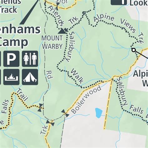 Warby Ovens National Park Southern Warby Ranges Visitor Guide Map By