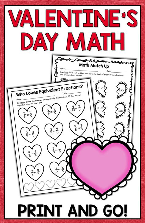 Valentines Day Math Activities And Centers Are Fun For Kids And Easy