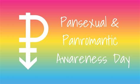 Pansexual Panromantic Awareness Day On 24 May Horizontal Vector Banner Design With Pansexual
