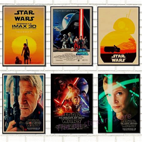 Vintage Star Wars Poster Retro Art Classic House Decorated Movie The