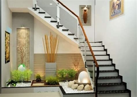 The role of proper staircase lighting first of all, the stairs are one of the main elements of the private houses with several floors. Under The Stairs Decoration Ideas With Plants | Stair ...