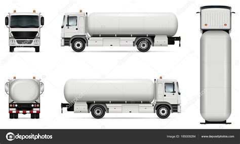 tank truck mockup tanker truck vector mockup stock vector  imgvector