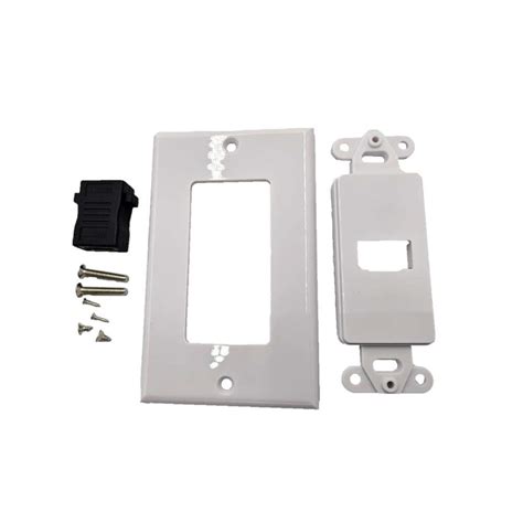 Micro Connectors Inc Single Outlet White Female Hdmi Wall Plate 5