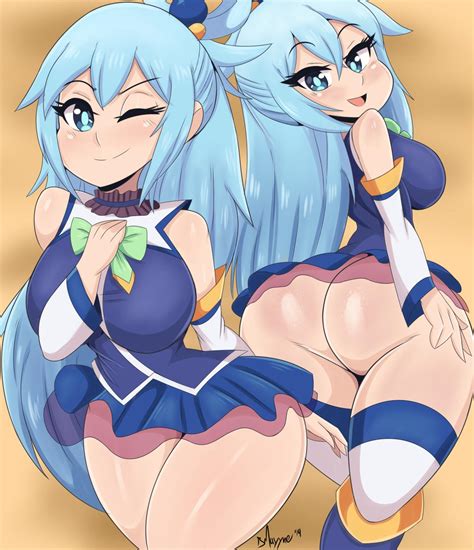 rule 34 1girls aqua konosuba ass big ass big breasts bmayneart breasts female female only