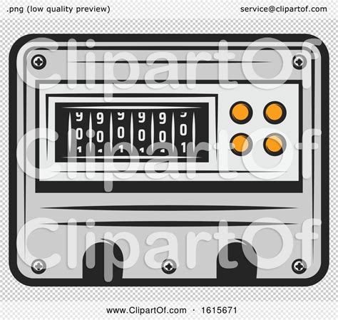 Clipart Of A Meter Royalty Free Vector Illustration By Vector