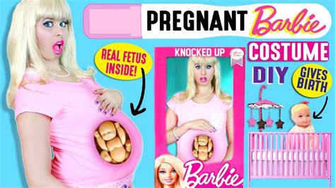 Diy Pregnant Barbie Doll Costume Knocked Up Barbie How To Make