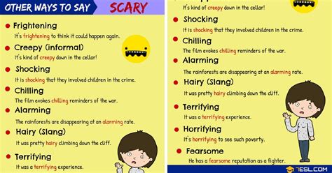 105 Synonyms For Scary With Examples Another Word For Scary 7esl