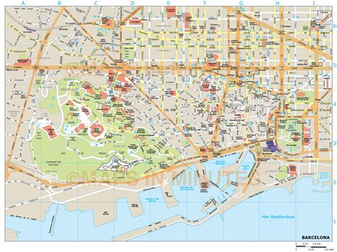 Barcelona City Map Barcelona City Map Barcelona Map Map