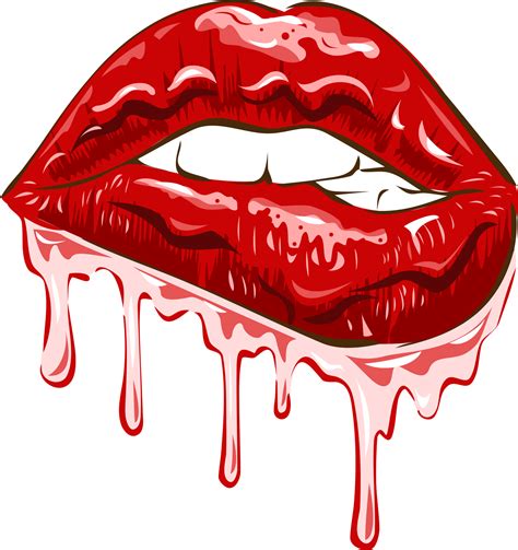 Dripping Lips Png Graphic Clipart Design 20962887 Png