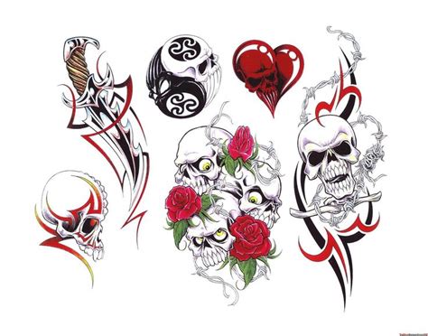 9 Best Skull Tattoo Designs Stars And Hearts Images On Pinterest A