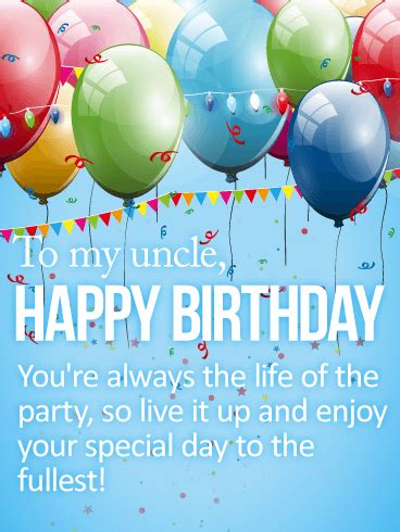 enjoy  special day happy birthday card  uncle