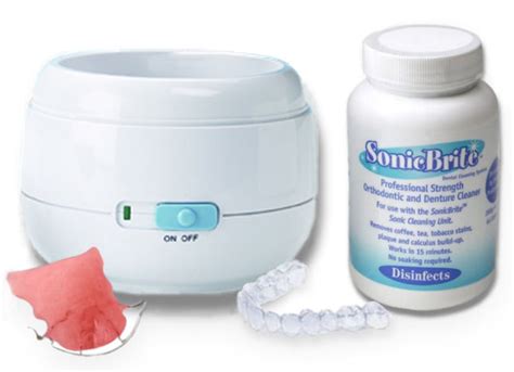How should you keep your invisalign retainers and other clear teeth aligners clean? SonicBrite Retainer & Invisalign Cleaning Kit