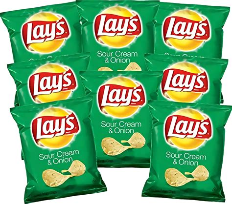 Lays Sour Cream And Onion Flavored Potato Chips 15 Ounce Bag Pack Of