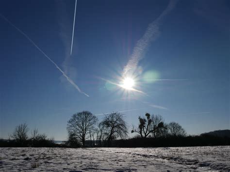 Gambar Pemandangan Horison Salju Musim Dingin Awan Langit Sinar