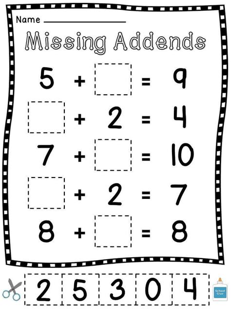 1st Grade Math Worksheet Missing Numbers By 5 Coloring